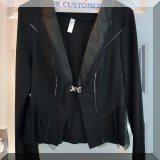 H15. Deca black jacket with lace trim. - $38 